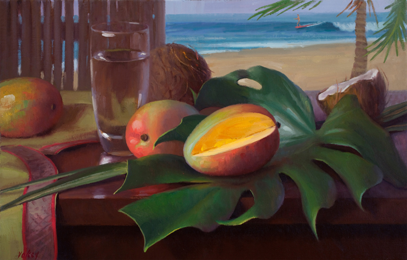 Mangos    13 X 20    oil on linen    by  Sam Vokey