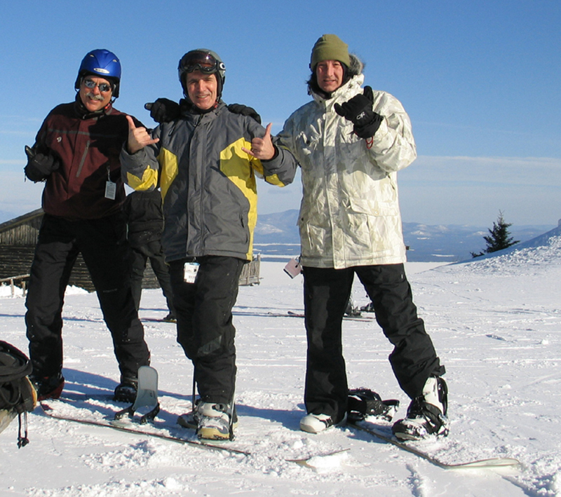 2009 Feb Snowboarding William, Ralph and John